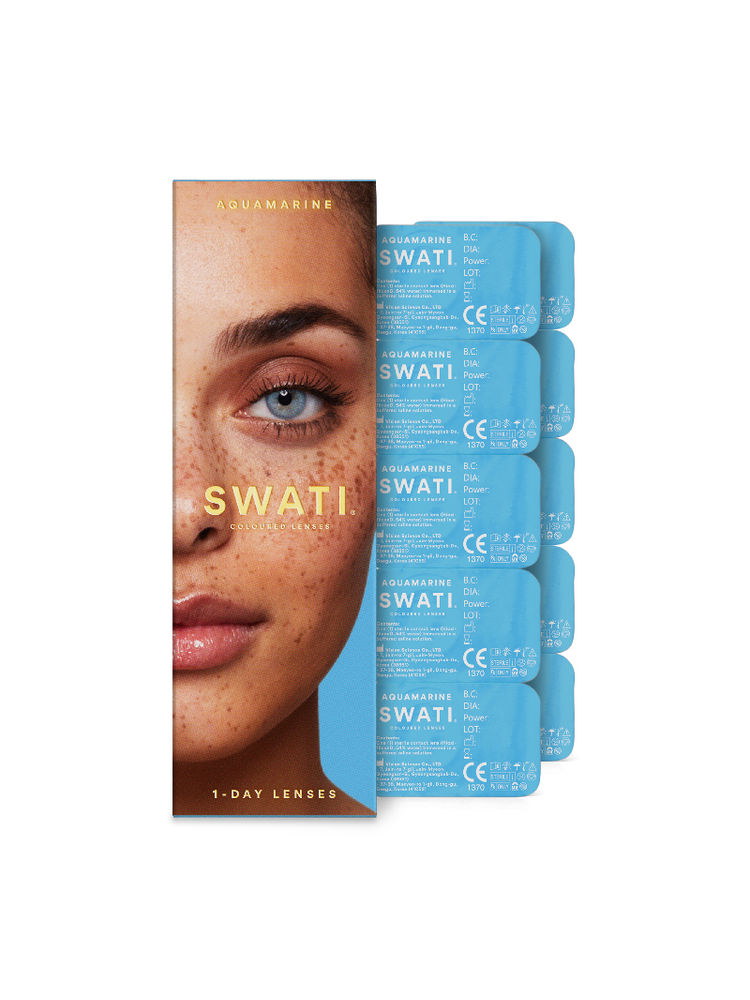 Swati Cosmetics Coloured Contact Lenses Aquamarine 1 Day Power -3.00-picture-21