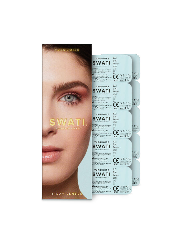 Swati Cosmetics Coloured Contact Lenses Turquoise 1 Day Power -3.00-picture-17