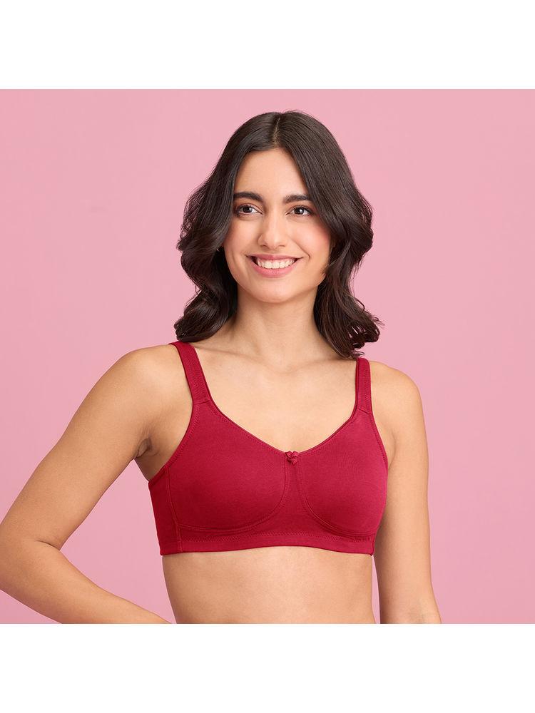 nykd by nykaa No Sweat Breast Separating Breathe Cotton Non Padded Non Wired Bra Red NYB105-picture-24