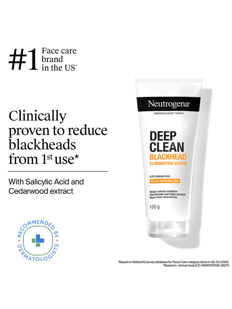 Neutrogena Deep Clean Blackhead Eliminating Face Scrub & Exfoliator with Salicylic Acid