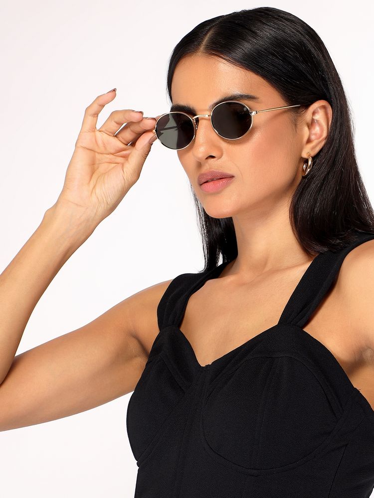HASHTAG EYEWEAR Women Oval Black Sunglass-HTMS-1524762-C3 (39)-picture-30