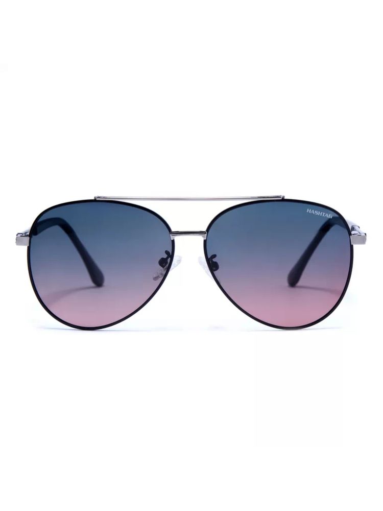 HASHTAG EYEWEAR Unisex Aviator Polarized Multi-Color Sunglass-Sght54-04-C3 (54)-image-27