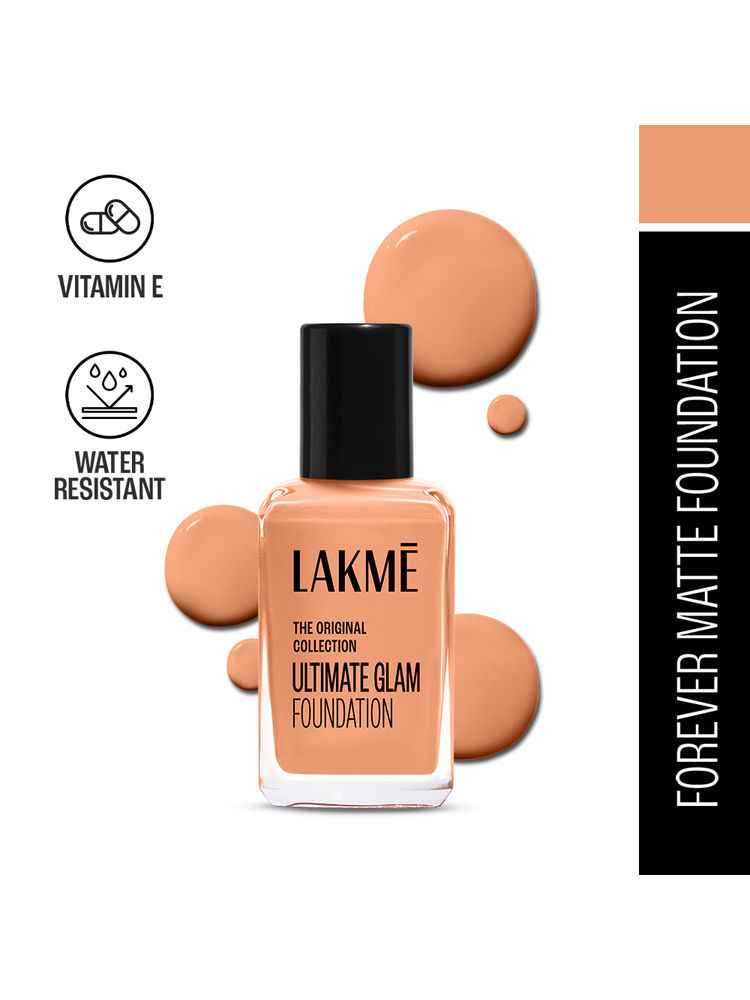 Lakme Forever Matte Foundation For Superior Coverage, Vit E, Lightweight & Water-Resist