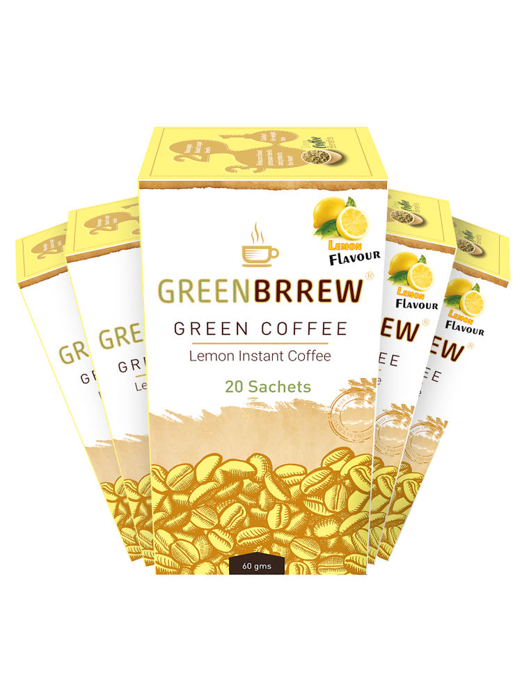 Greenbrrew Decaffeinated Lemon Instant Green Coffee (Pack Of 5)-image-8