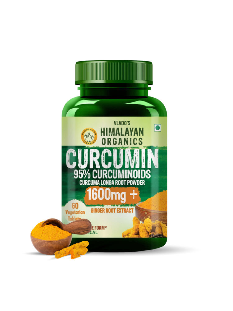 Vlado's Himalayan Organics Curcumin 1600Mg Tablets With Black Pepper & 95% Curcuminoids-picture-1