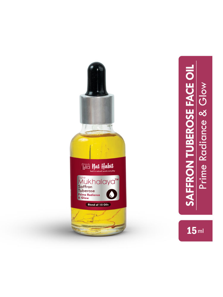Nat Habit Pure Saffron Tuberose Face Oil For Glowing Skin, Radiance & Glow Facial Oil Mukhalaya-image-8