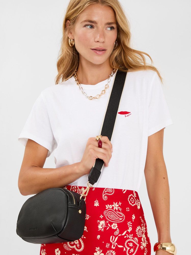 Accessorize London Womens Webbing Strap Small Sling Bag - Black-picture-24