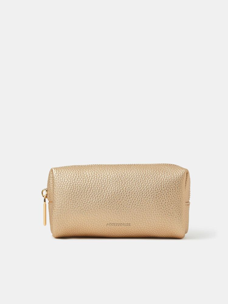 Accessorize London Womens Metallic Make Up Pouch - Gold-picture-25