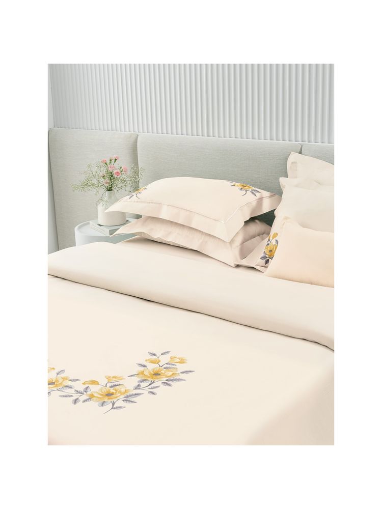 Ddecor Live Beautiful 210 TC Cotton Embroidered Bed Sheet Set-P0022-FLORENCE-PINEAPPLE (King)-picture-19