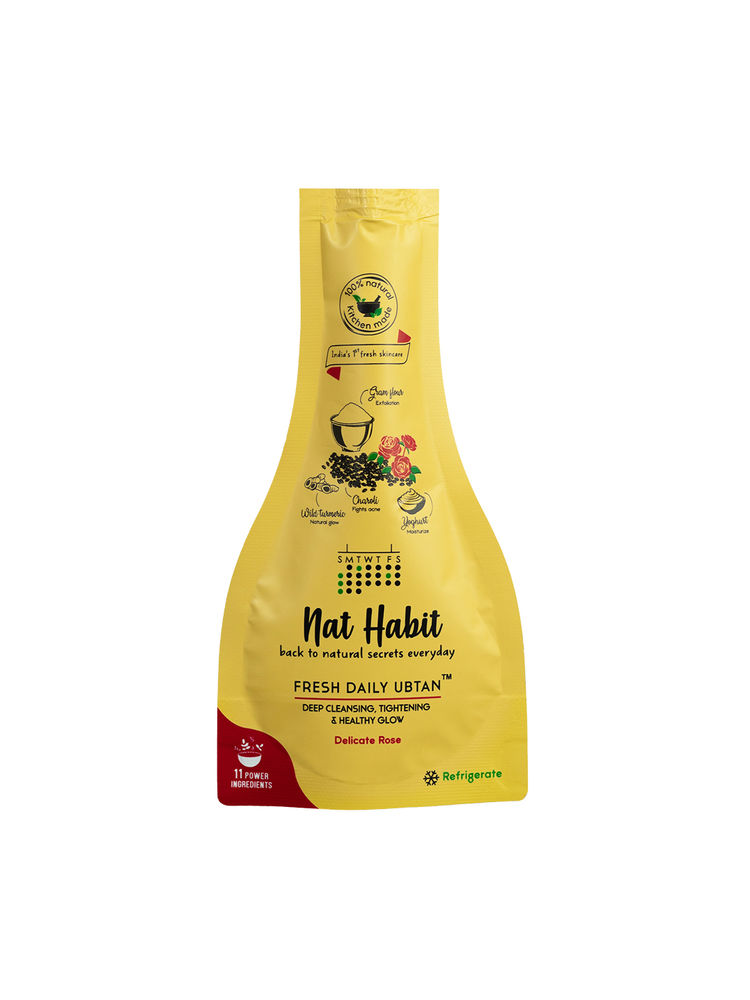 Nat Habit Fresh Daily Ubtan Delicate Rose Face Pack