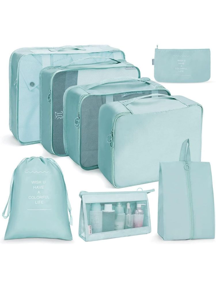 Awestuffs 8 Pcs Packing Cubes for Travel Organizer Bags for Luggage Clothes Space Saver-picture-34