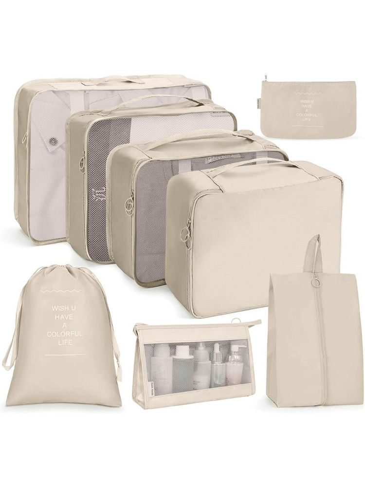 Awestuffs 8 Pcs Packing Cubes for Travel Organizer Bags for Luggage Clothes Space Saver-picture-5