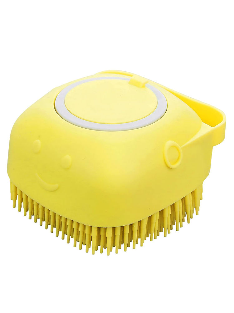 Matra Silicone Body Shower Scrubber Loofah Bath Brush with Soap Dispenser