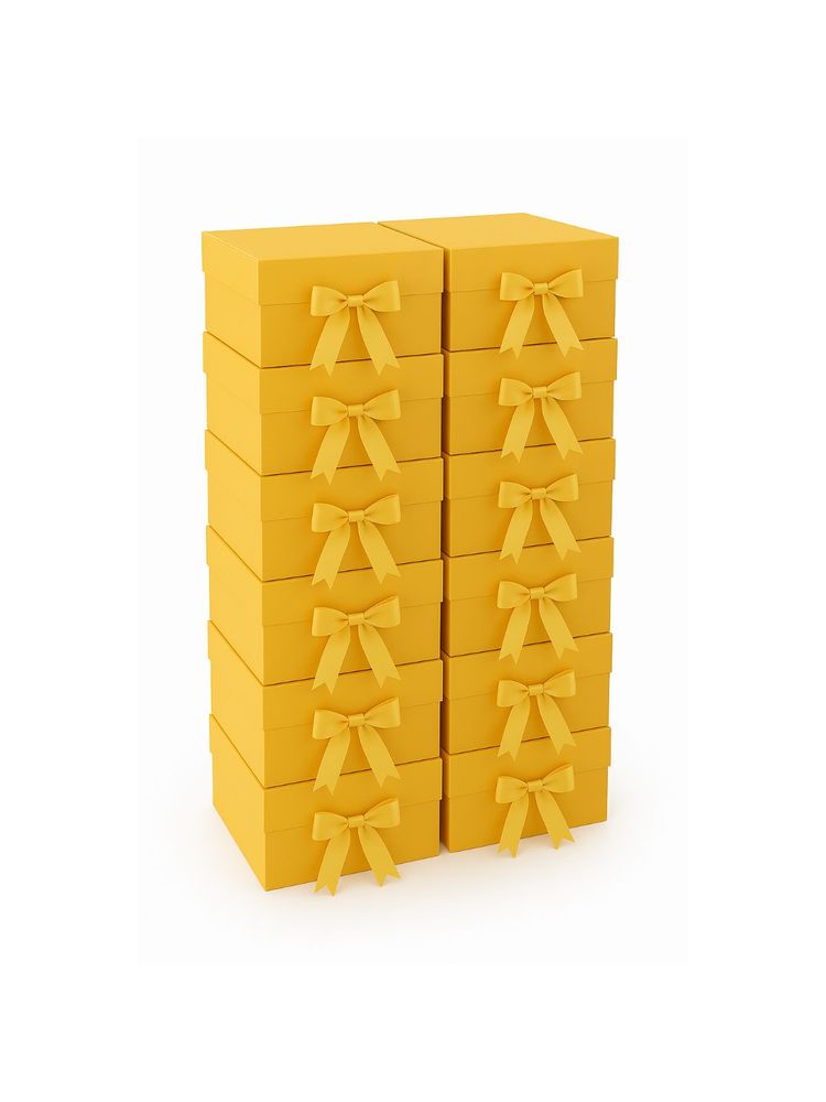 Awestuffs Gold Gift Box Elegant Folding Gift Boxes with Ribbon (Pack Of 12)-image-34
