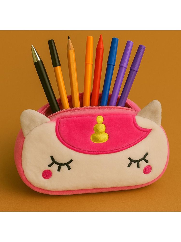 Awestuffs Unicorn with Golden Horn Pencil Pouch-picture-29