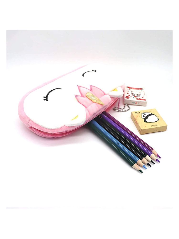 Awestuffs Pink Unicorn Pencil Pouch-picture-33