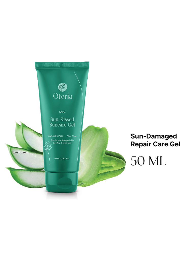 Oteria Sun Kissed Sun Care Gel With Aloe Vera Soothes Sun Damaged Skin, Suited For All Skin Types-picture-17