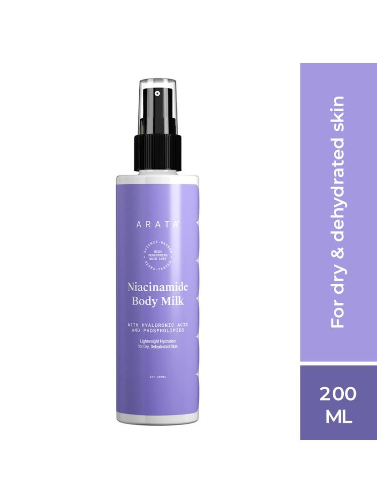 Arata Niacinamide Body Milk|Smooth, Hydrated & Even-Toned Skin|Spray Applicator-image-33