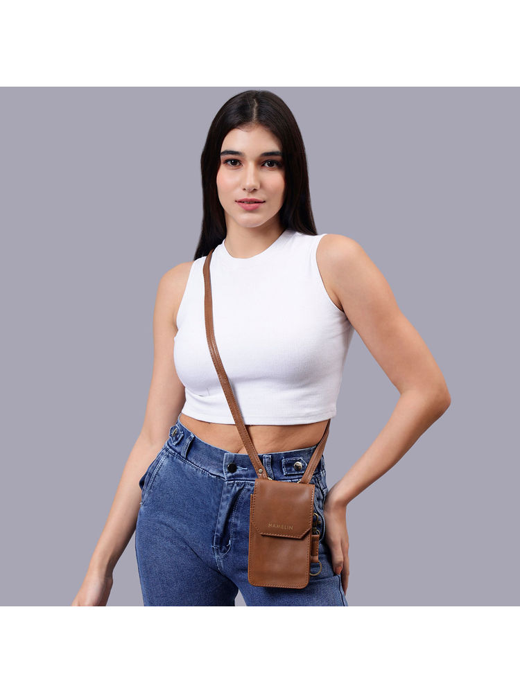 HAMELIN The Mobile Sling Bag Tan Color-picture-10