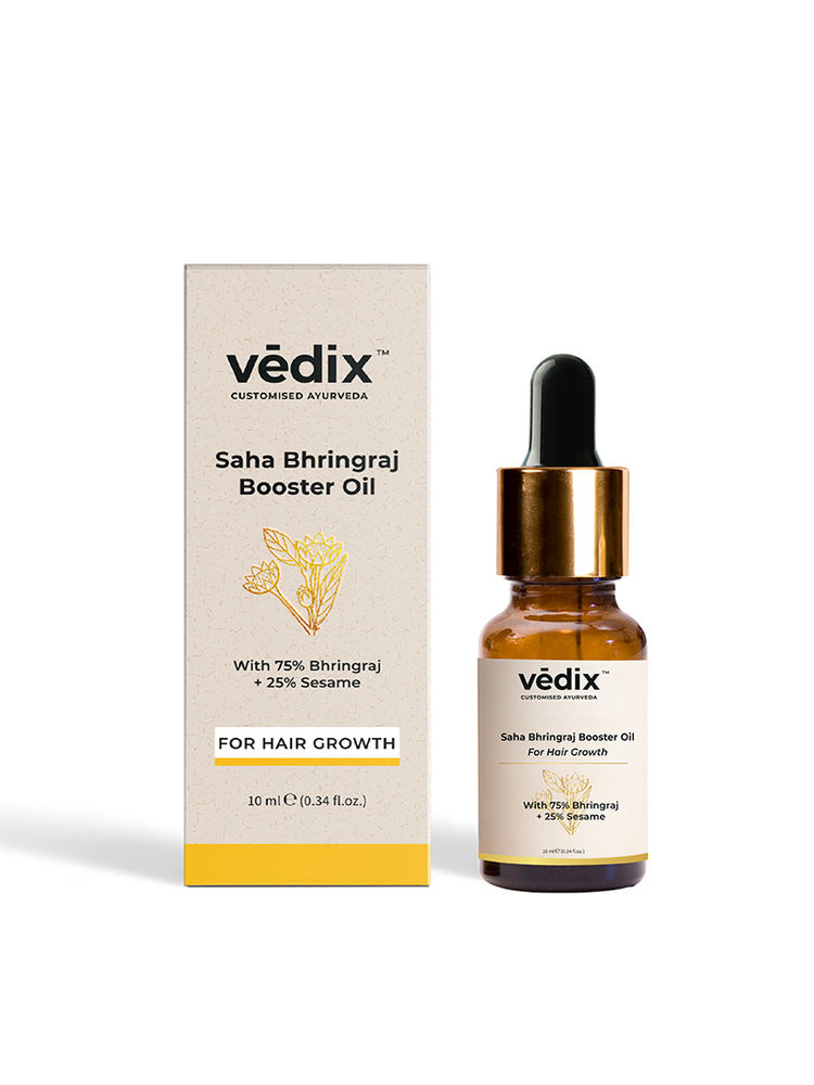 Vedix Bhringraj Booster Hair Oil - Hair Growth & Thick Hair - Saha Bhringraj Booster Oil-picture-26