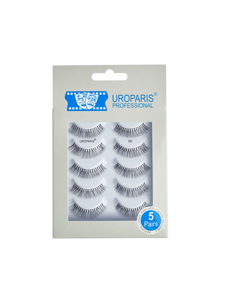 Uroparis Human Hair Eyelashes 55 - Black-picture-11