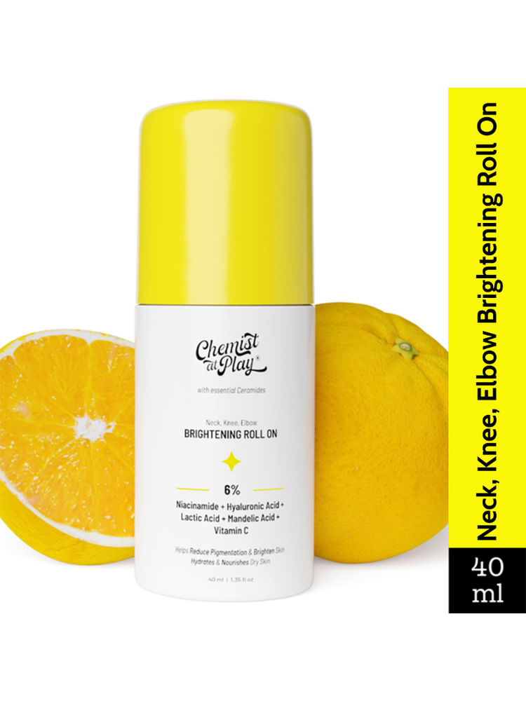 Chemist at Play Vitamin C Neck Knee Elbow Brightening Roll On for Men & Women