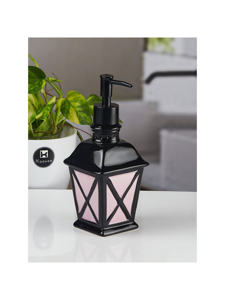 Kookee Ceramic Soap Dispenser for handwash for Bathroom-Pink-picture-23