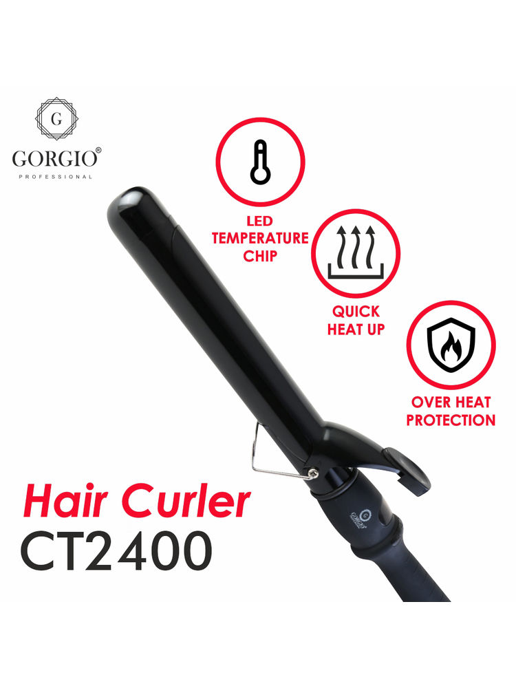 Gorgio Professional Premium Hair Curling Tong wand CT 2400-picture-15