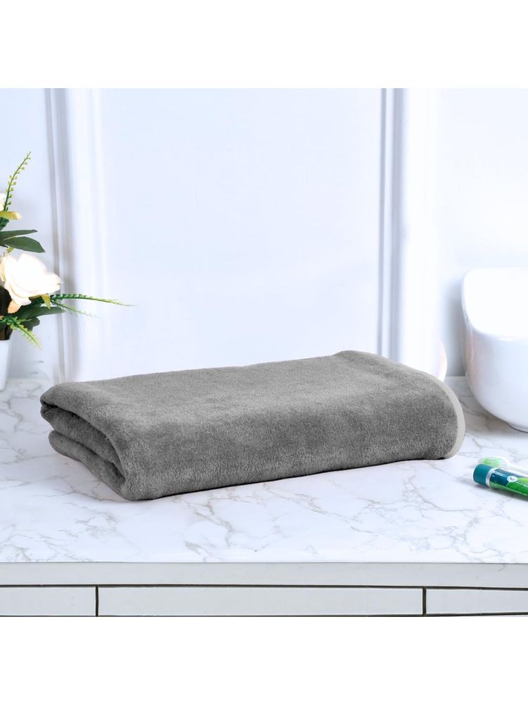 Black Gold Bath Towels 400 Gsm Lightweight Ultra-Soft Plain Grey-image-27
