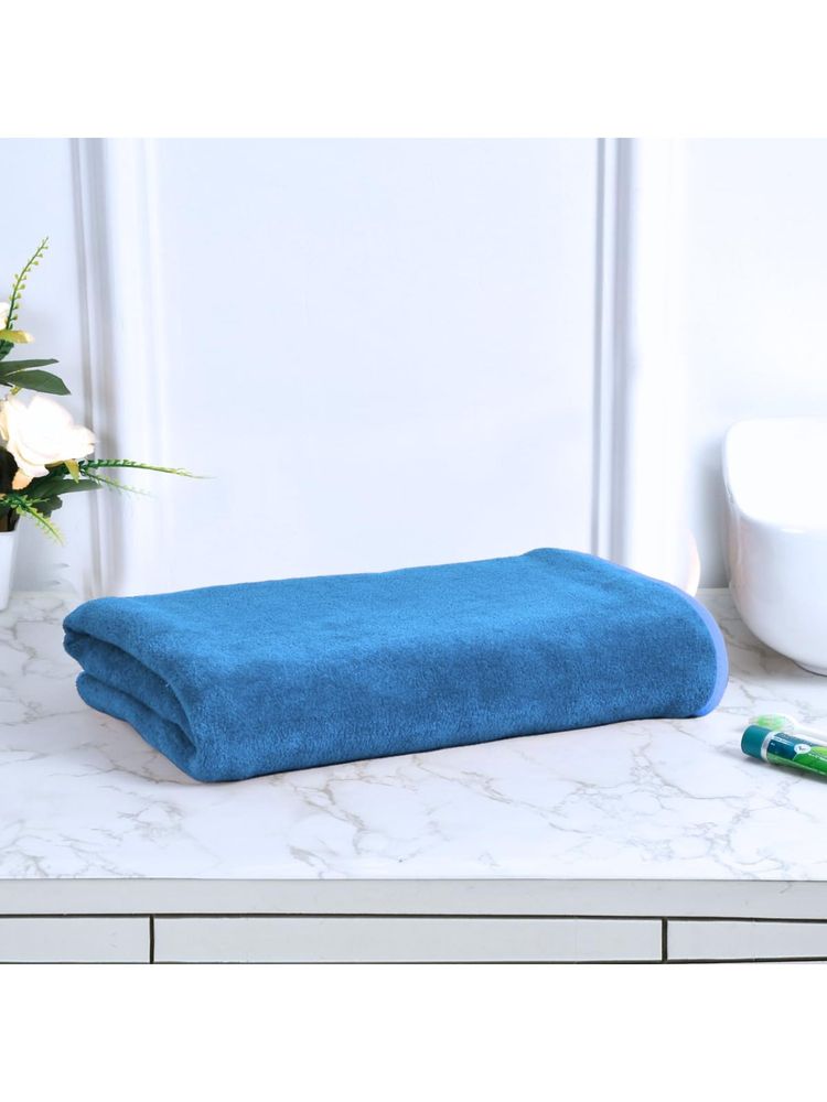 Black Gold Bath Towels 400 Gsm Lightweight Ultra-Soft Plain Royal Blue-image-6
