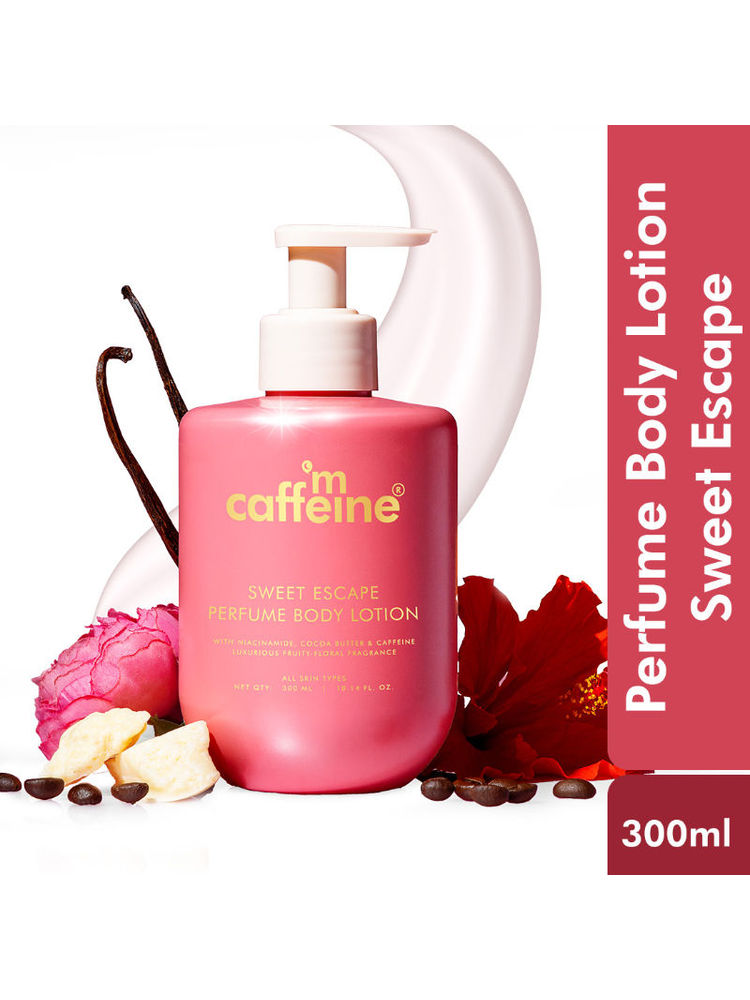MCaffeine Sweet Escape Perfume Body Lotion With Niacinamide & Cocoa Butter Fruity Floral Fragrance