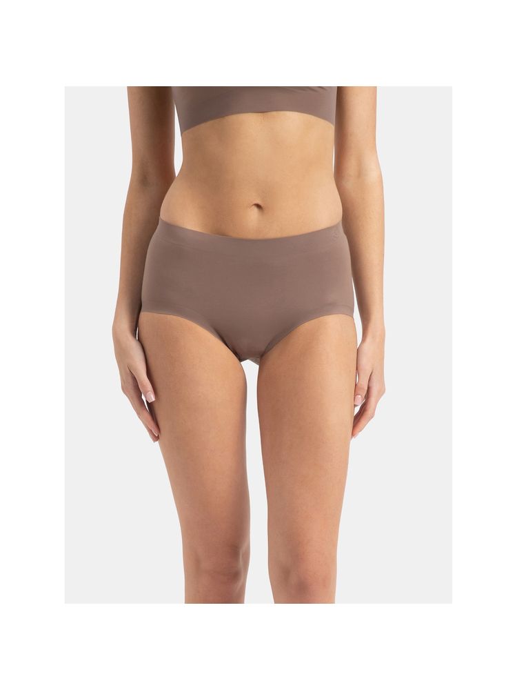 Jockey 1827 Women High Coverage Soft Touch Microfiber Elastane Full Brief-Deep Taupe-picture-23