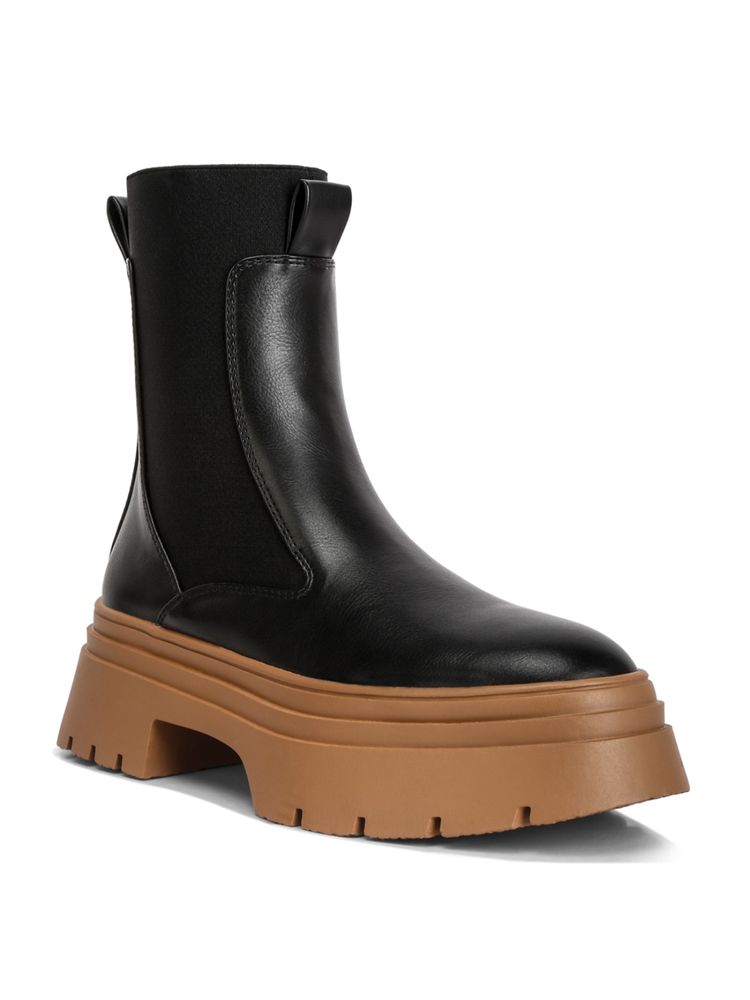 London Rag Black High Top Chunky Chelsea Boots-image-12