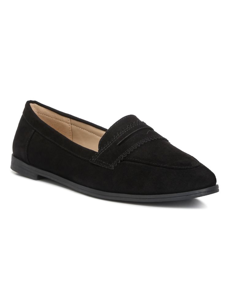 London Rag Black Suede Flat Loafers-picture-19