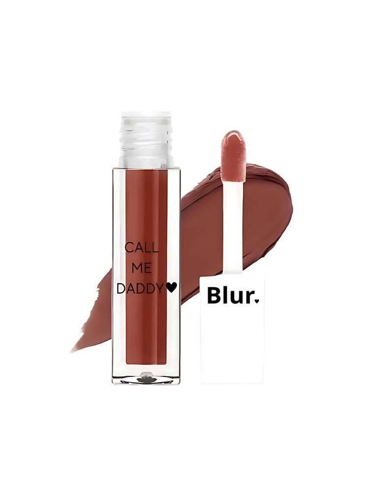 BLUR INDIA Call Me Daddy Nude Matte Liquid Lipsticks - Deep Brown-image-40