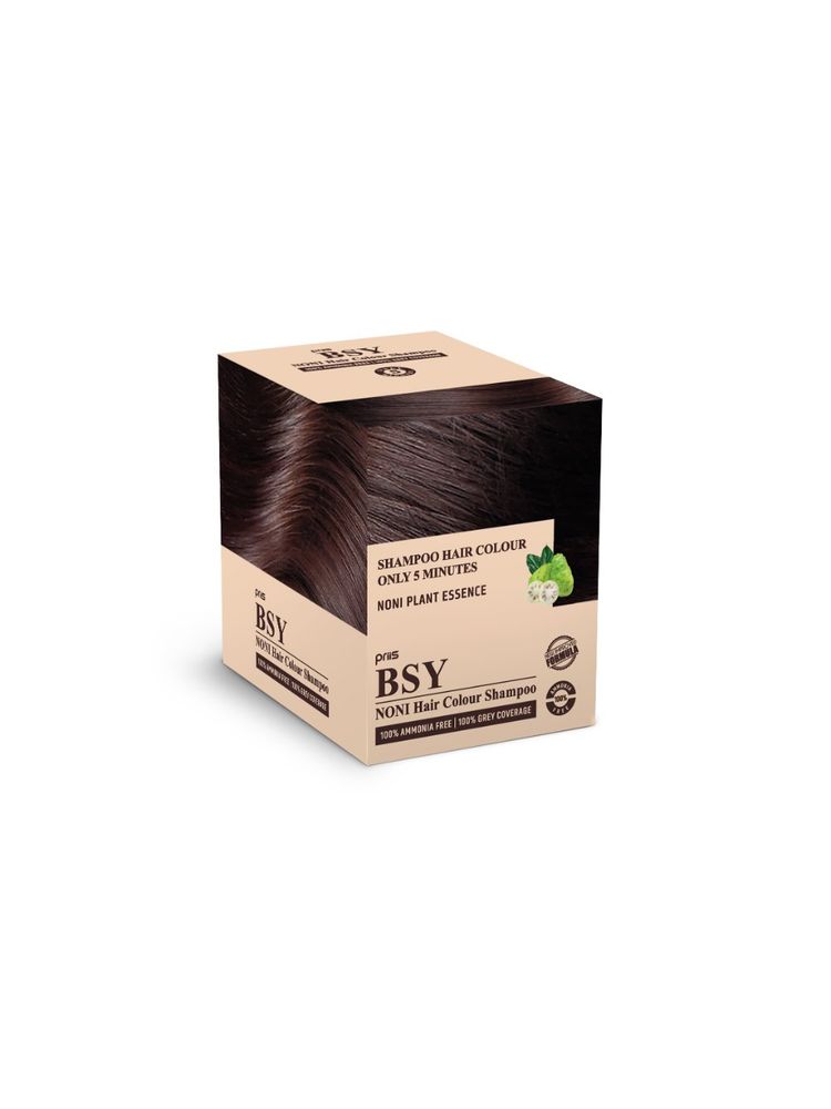 BSY Noni Hair Colour Shampoo Dark Brown - 20 Sachets-image-42