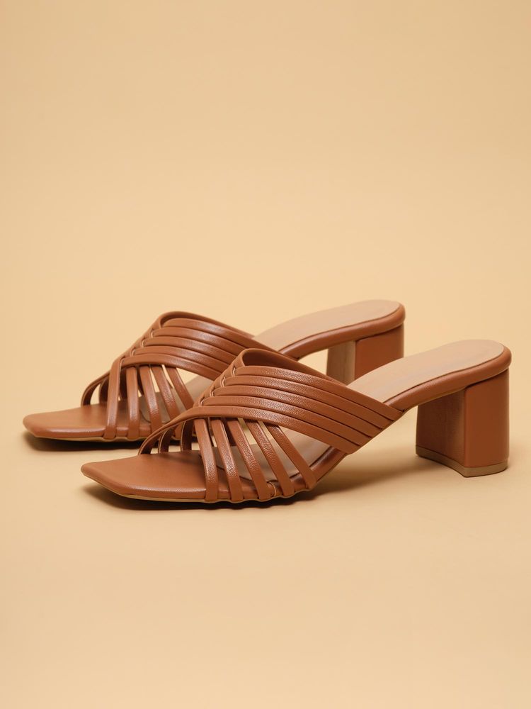 Eridani Charlie Tan Workwear Sandal Heels-image-31