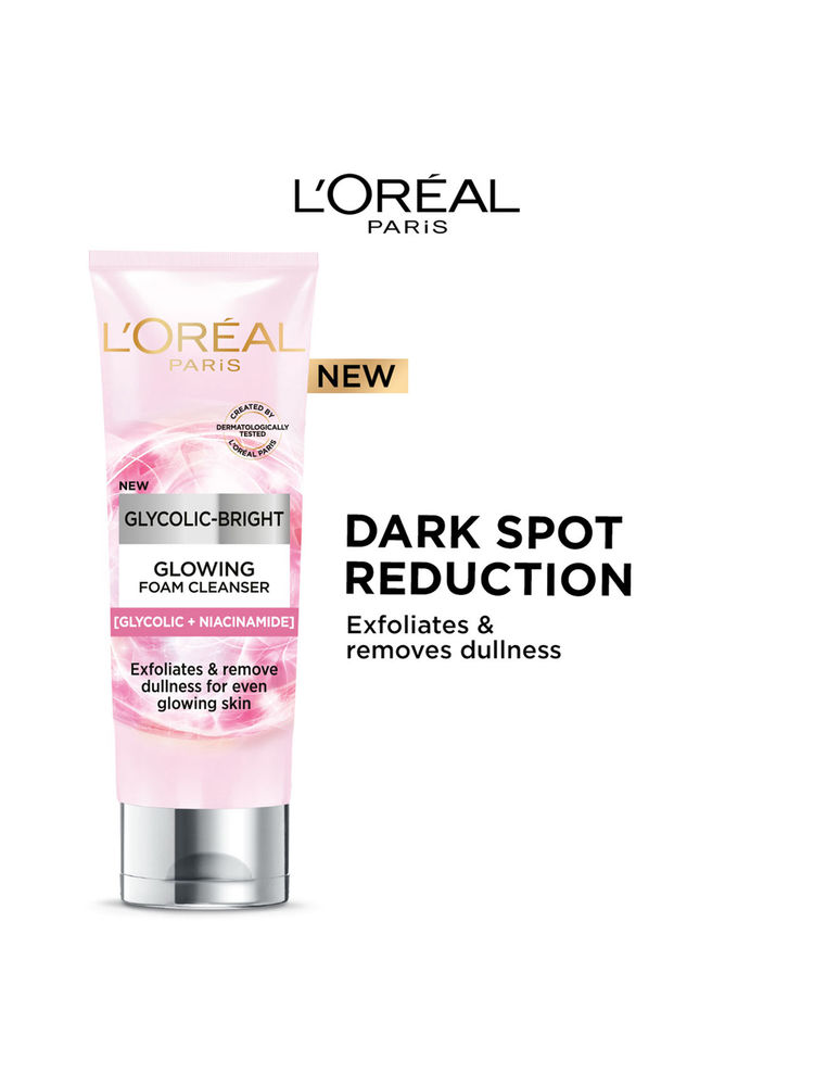 L'Oreal Paris Glycolic Bright Daily Foaming Face Cleanser With Glycolic Acid For Dull Skin