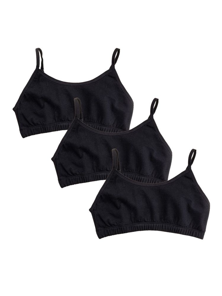 Adira Pack Of 3 Starter Bras - Padded - Black-image-5