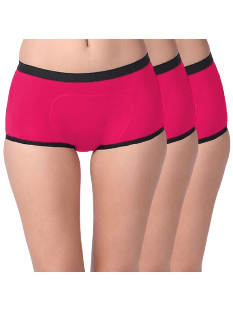 Adira Periods Panty Modal Boxer For Women Fit Pack Of - 3 - Fuschia-picture-21