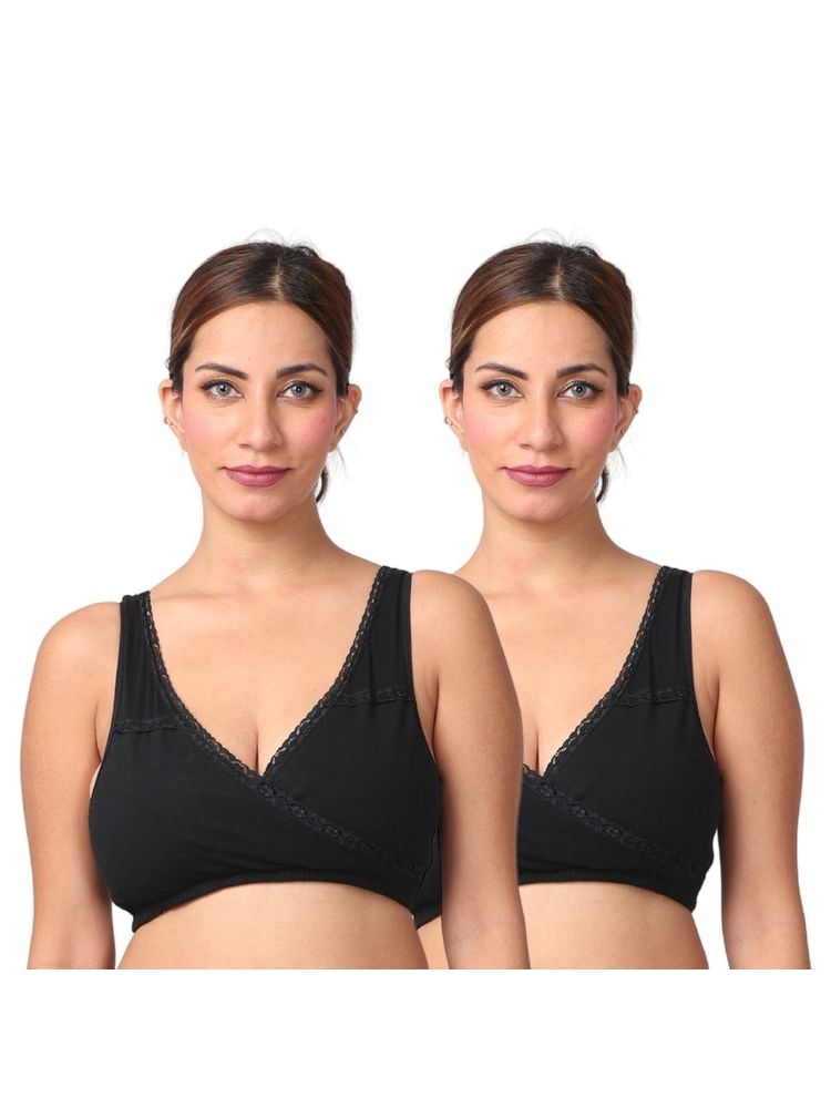 Morph Maternity Pack Of 2 Leak-Proof Sleep Nursing Bras - Black-picture-28