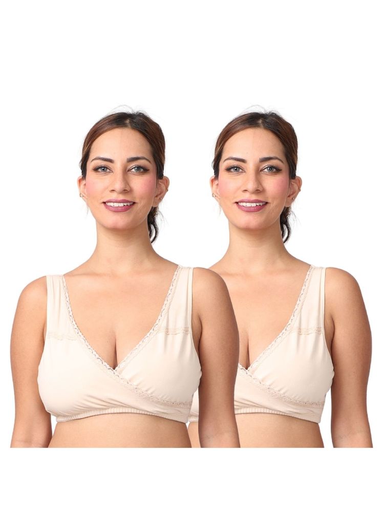 Morph Maternity Pack Of 2 Leak-Proof Sleep Nursing Bras - Nude-picture-24