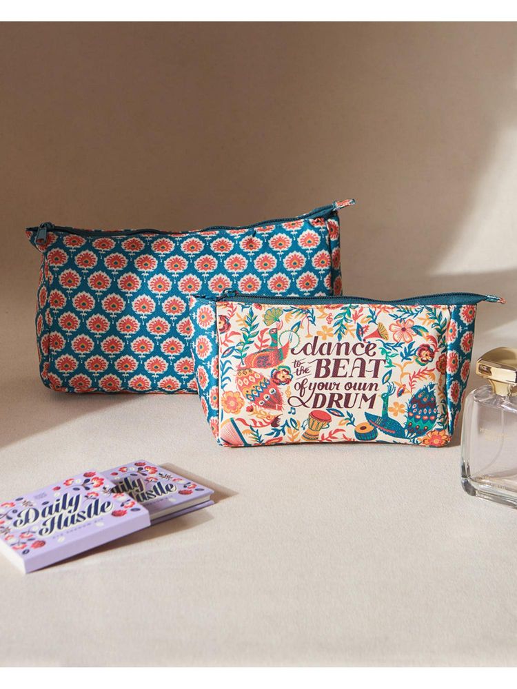 Chumbak Multi-Color Printed Pouches (Pack Of 2)-picture-18