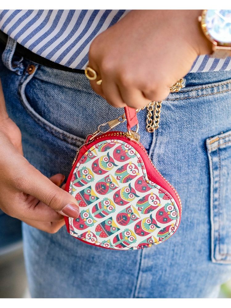 Chumbak Red Printed Pouch-image-32