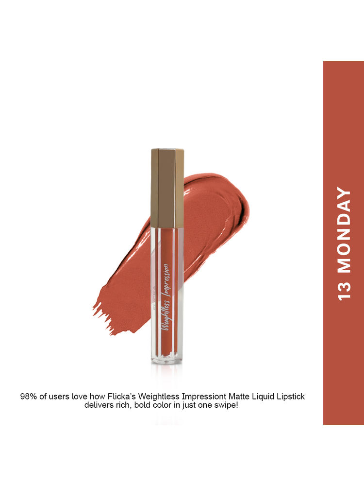 Flicka Weightless Impressions Liquid Lipstick Light Weight Smudgeproof Long Lasting-picture-21