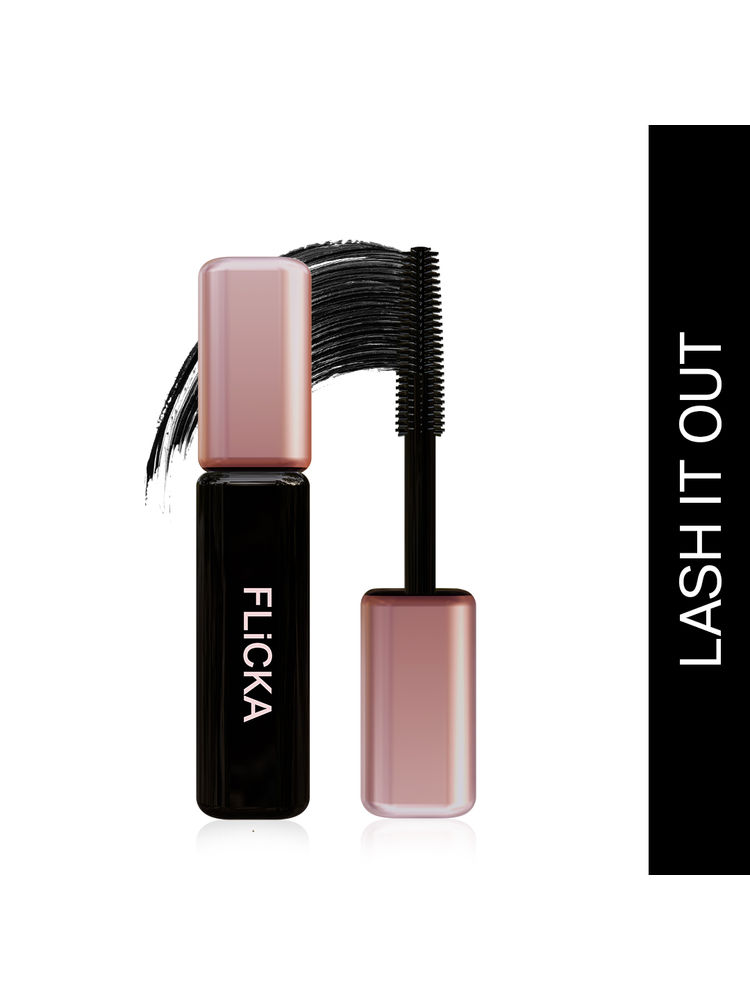 Flicka Lash It Out Eye Mascara Lightweight Smudgeproof Natural Look Long Lasting - Jet Black-picture-14