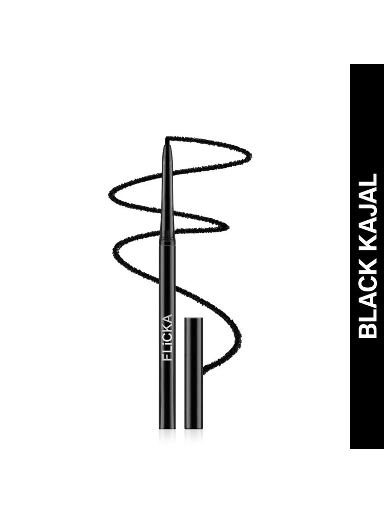 Flicka Breathtaking Eye Kajal Waterproof Smudgeproof Long Lasting Rich Pigment-picture-12