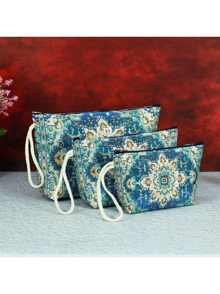 NFI Essentials Makeup Cosmetic Pouch For Women (Set of 3)-picture-8