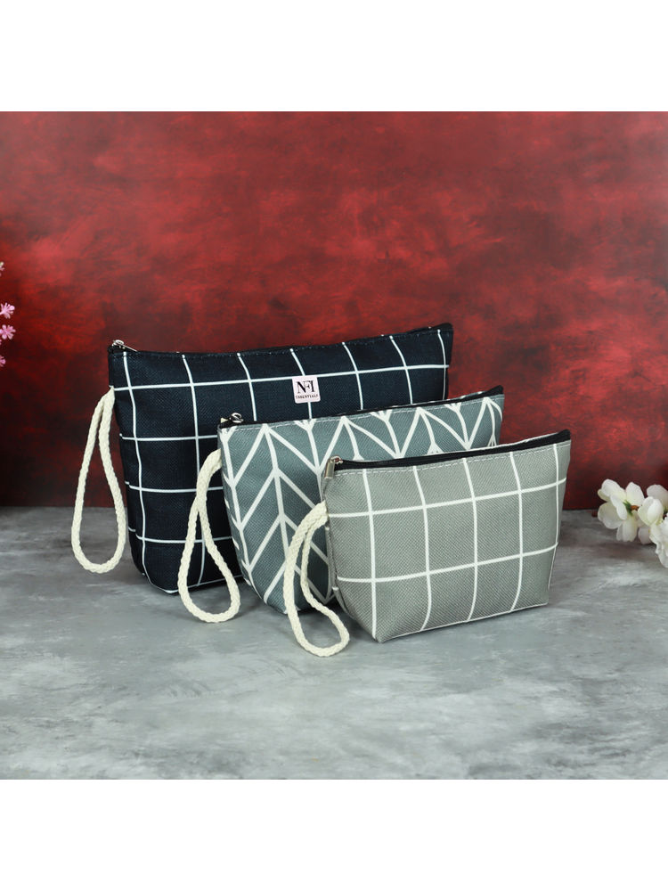 NFI Essentials Makeup Cosmetic Pouch For Women (Set of 3)-picture-41