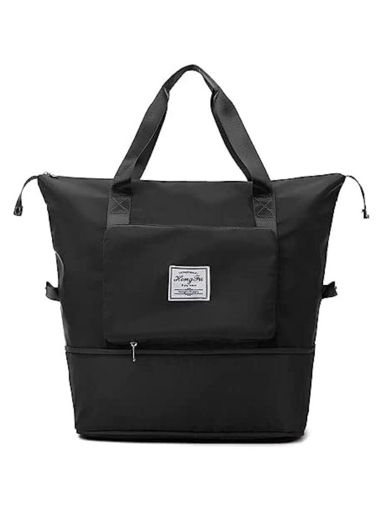 NFI Essentials Black Foldable Travel 41 Litres Tote Bag-picture-13